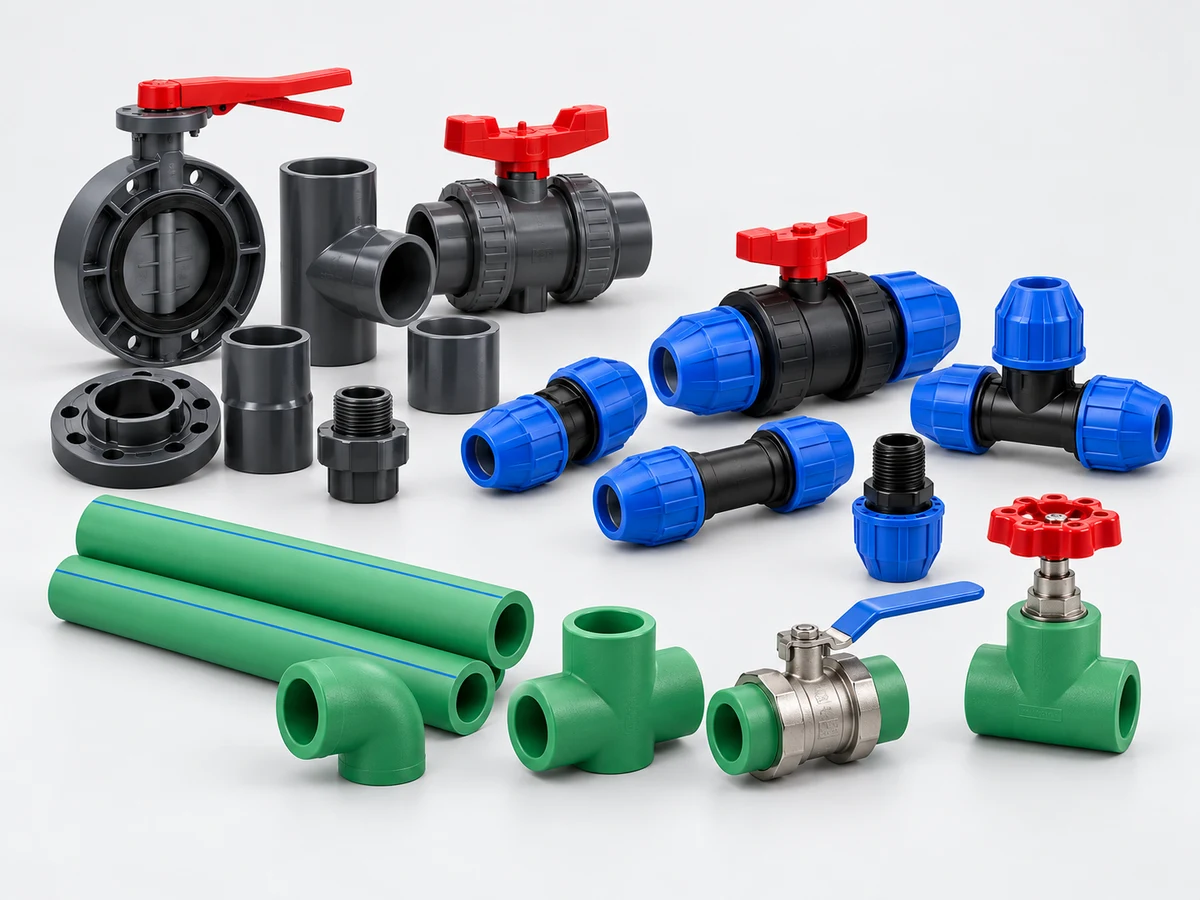Composición de las líneas PVC, HDPE y PPR de EFA