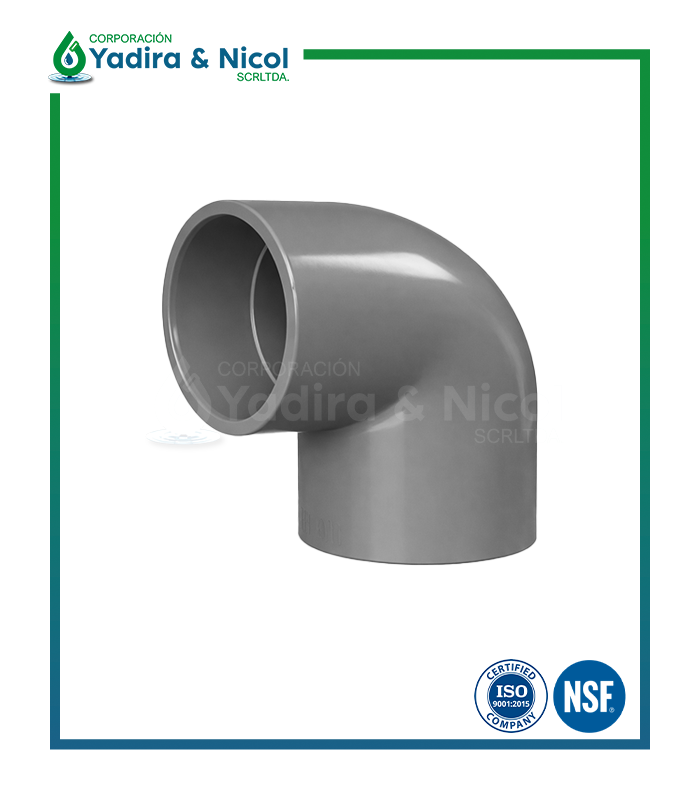 CODO DE 90° MILIMETRADO DIN PVC LESSO