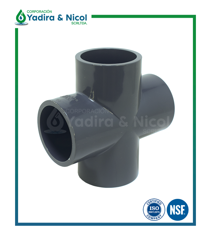 CRUZ O CRUCETA A PRESIÓN PVC SCH-80 ERA
