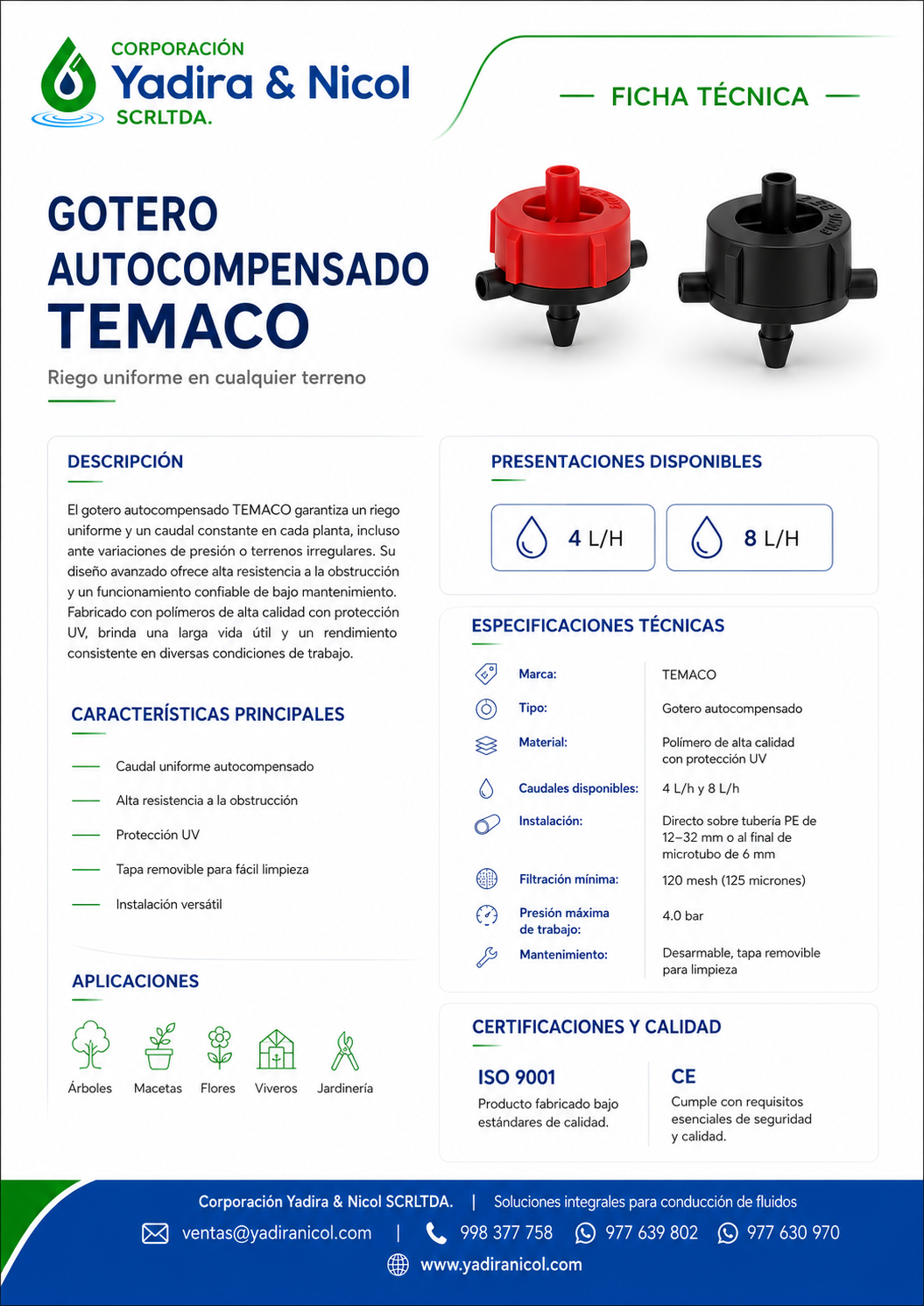 GOTERO AUTOCOMPENSADO TEMACO