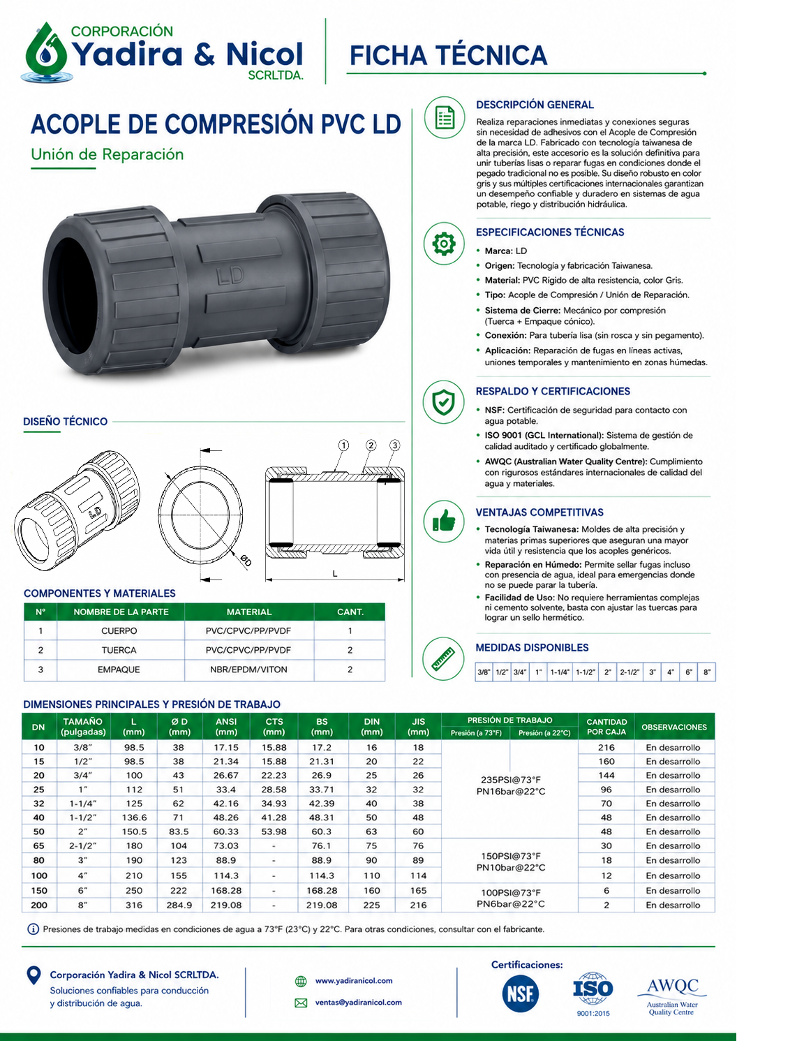 ACOPLE GRIS PVC LD
