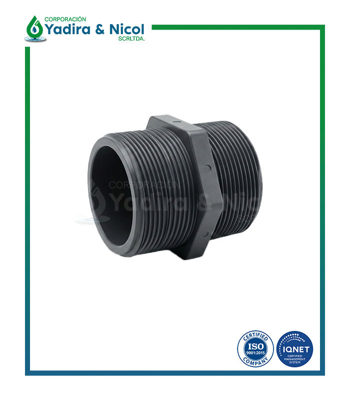 NIPLE CON ROSCA PVC SCH-80 SAM-UK