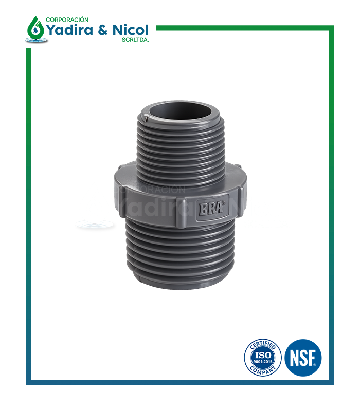 REDUCCIÓN REX CON ROSCA PVC SCH-80 ERA