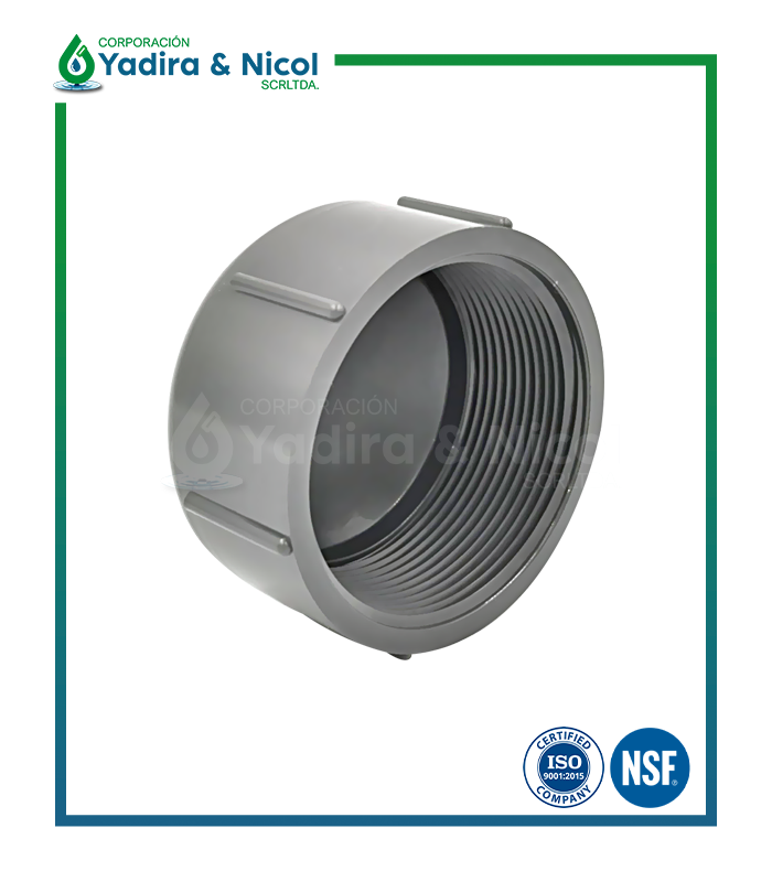TAPON HEMBRA CON ROSCA PVC SCH-80 LESSO