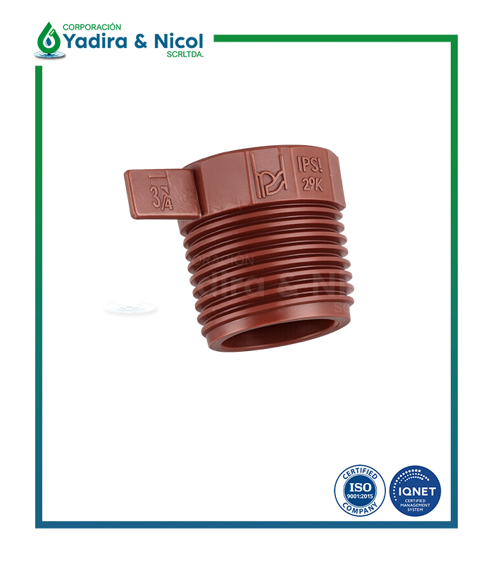 TAPON MACHO CON ROSCA HIDRO PPH IPS