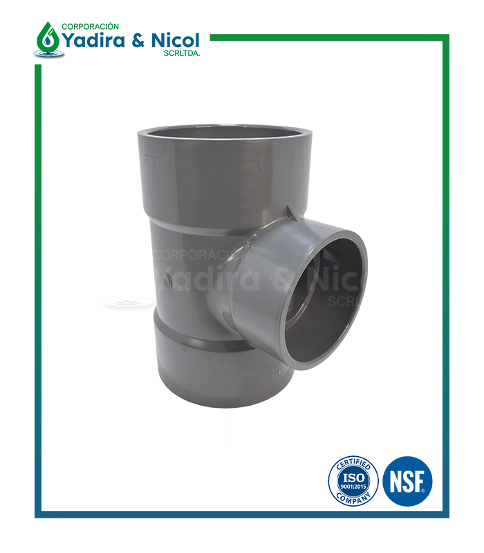 TEE MILIMETRADO DIN PVC LESSO