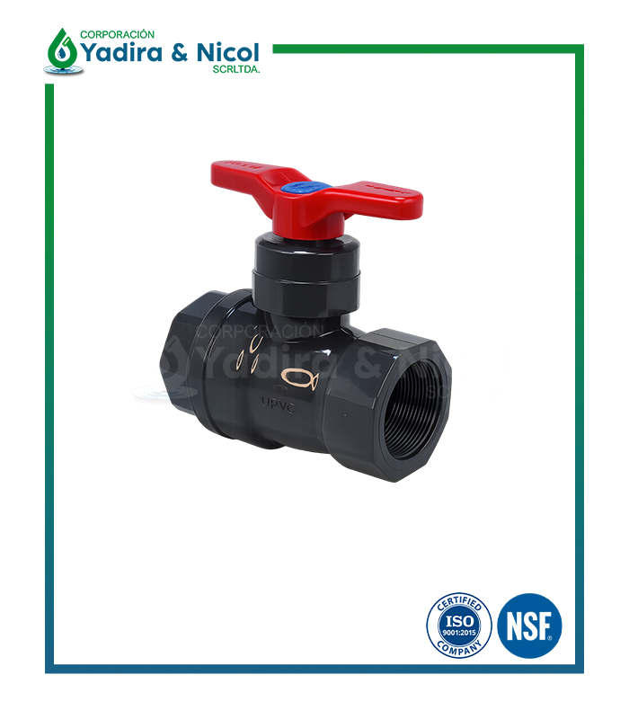 VÁLVULA DE BOLA CON ROSCA PVC KTN SH-DFP