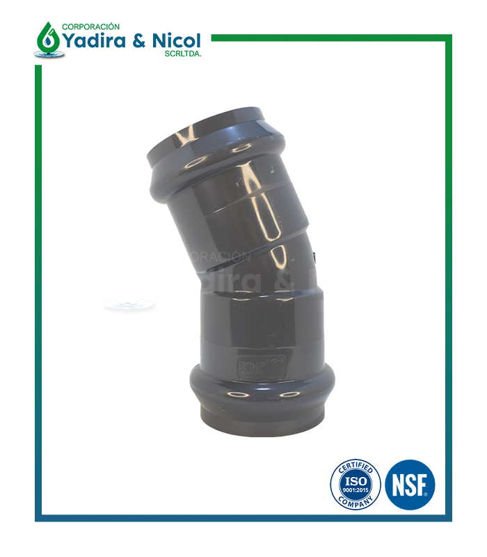 CODO DE 22.5° PVC UF ERA