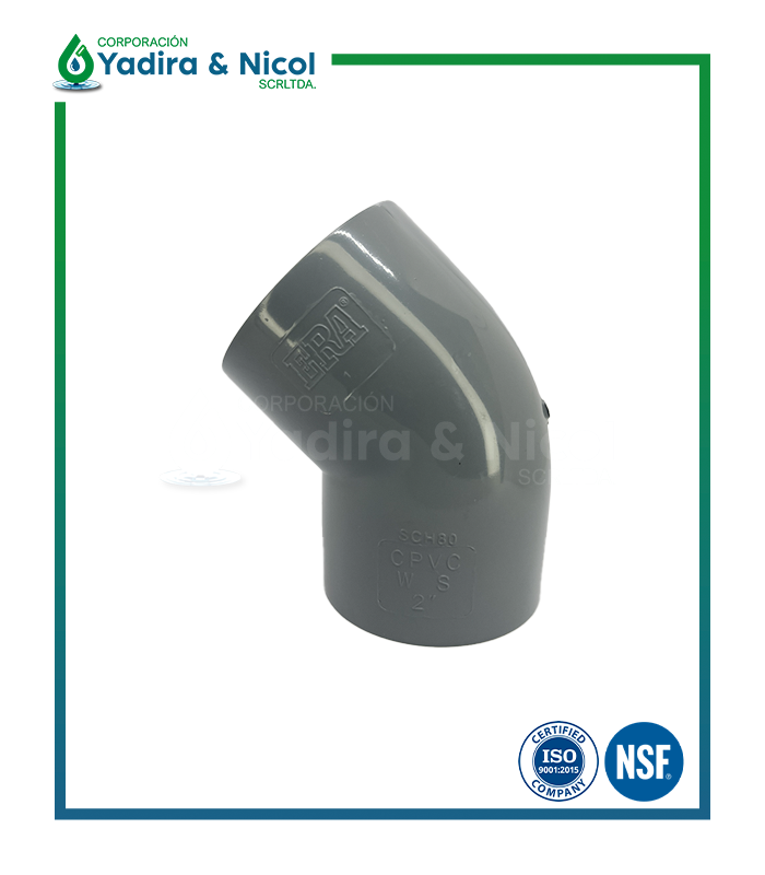 CODO DE 45° CVPC SCH-80 ERA