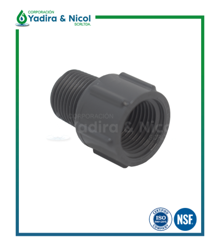 EXTENSION O ADAPTADOR CON ROSCA PVC SCH-80 LESSO